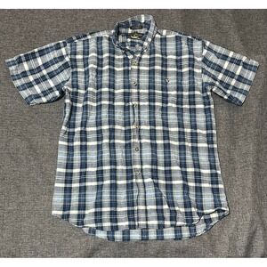 Canyon Guide Outfitters Men's L Plaid Short Sleeve Shirt